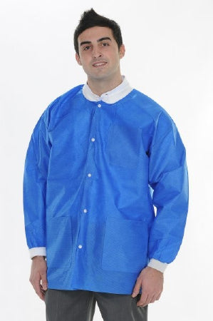 Valumax International Lab Jacket ValuMax® Extra-Safe™ Royal Blue Large Hip Length Limited Reuse - Pack of 10 - 3630RYL-PK