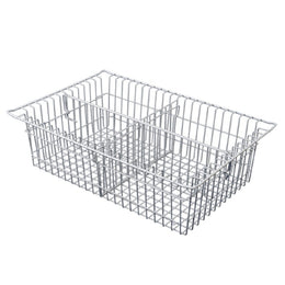 Harloff Wire Basket with Divider Silver Wire 5 Inch - Each - 81071-3-EA