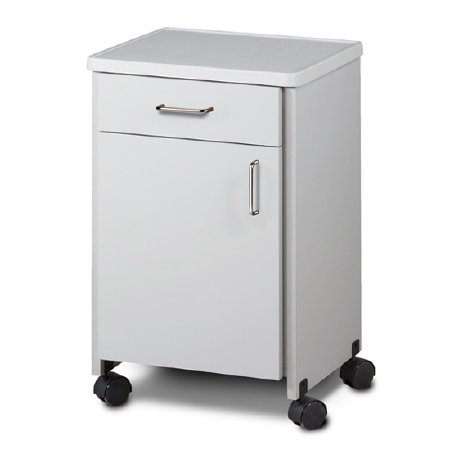 Clinton Industries Mobile, Molded Top Bedside Cabinet 8720-A Model Gray 16 X 18 X 29-1/4 Inch 1 Drawer - Each - 8720-A2-GR-EA