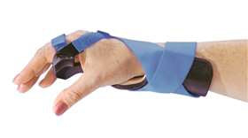 Alimed Ulnar Deviation Wrist Splint AliMed® Long Right Hand Black / Blue Small - Each - 2970002491-EA