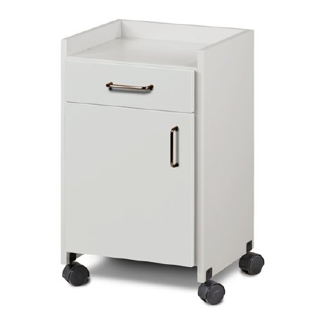 Clinton Industries Bedside Cabinet Gray (Top, Frame), Aztec Blue (Door and Drawer), Black Wire (Door and Drawer Pull) 15-3/4 X 17-1/4 X 29-1/4 Inch 1 Drawer 1 Shelf - Each - 8720-1GR-0GR-EA