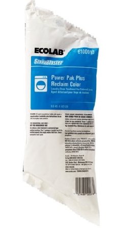 EcoLab Laundry Stain Remover StainBlaster™ Power Pak Plus Reclaim Color 1 lbs. Bag Powder Floral Scent - Case of 12 - 6100910-CS