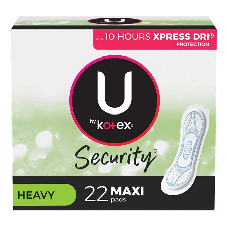 Kimberly Clark Feminine Pad U by Kotex® Maxi Super Absorbency - Case of 176 - 03906-CS