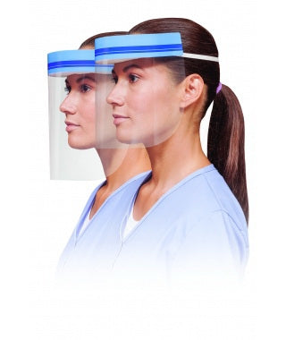 SPS Medical Supply Wraparound Face Shield Crosstex® One Size Fits Most Full Length Anti-fog Disposable NonSterile - Box of 18 - GCSS9-BX