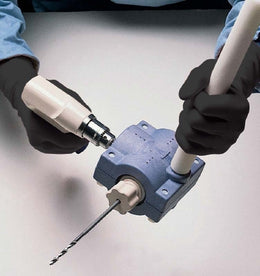 Ansell Radiation Reducing Glove GAMMEX® Non-Latex Radiation Attenuation Size 9 Sterile Pair Polyisoprene with Bismuth Extended Cuff Length Fully Textured Black Not Chemo Approved - Case of 5 - 20873590-CS