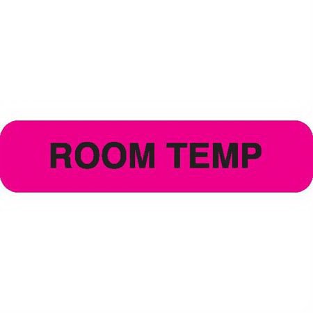 Market Lab Inc Pre-Printed Label Laboratory Use Pink Paper ROOM TEMP Black Temperature Control 37-100 X 11-31/50 Inch - Pack of 1000 - 0363-PK