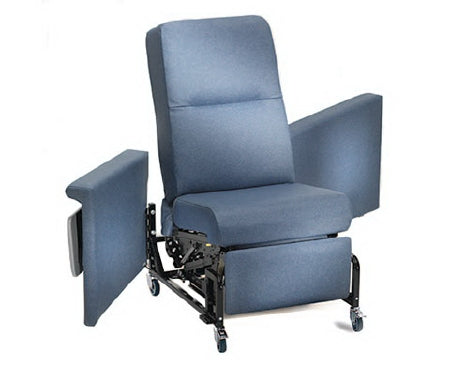 Champion Manufacturing Manual Relax Recliner 89 Series Pebble Gray Vinyl 3 Inch Casters - Each - 898FS22-T-EA