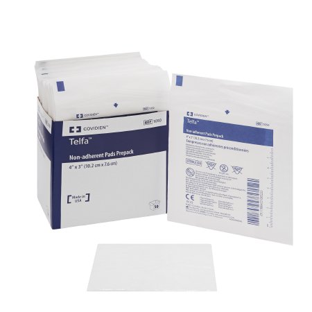 Cardinal Non-Adherent Dressing Telfa™ Ouchless 3 X 4 Inch Sterile Rectangle - Each - 1050--EA