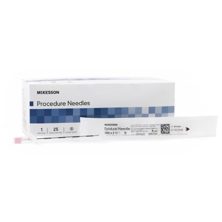 McKesson Epidural Needle McKesson 3-1/2 Inch 18 Gauge Tuohy Style - Box of 25 - 3076V2-BX