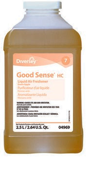 Lagasse Deodorizer Diversey™ Good Sense® HC Liquid Concentrate 2.5 Liter Bottle Green Apple Scent - Case of 2 - DVS904969-CS