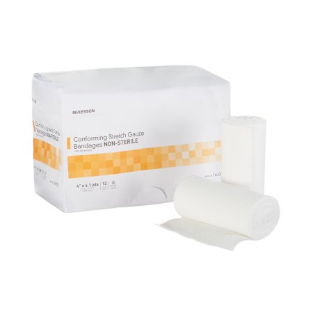 McKesson Conforming Bandage McKesson 4 Inch X 4-1/10 Yard 12 per Pack NonSterile Roll Shape - Case of 96 - 16-013-CS
