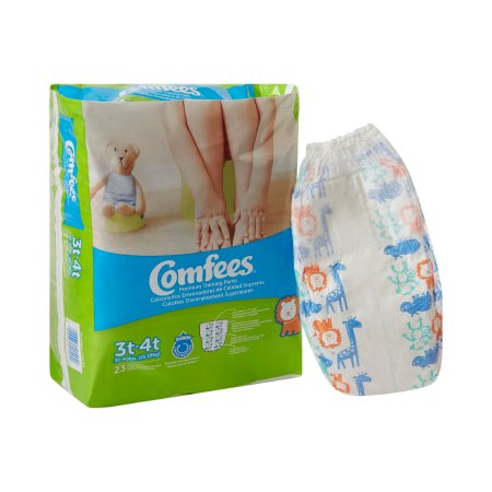 Attends Healthcare Products Male Toddler Training Pants Comfees® Pull On with Tear Away Seams Size 3T to 4T Disposable Moderate Absorbency - Case of 138 - CMF-B3-CS