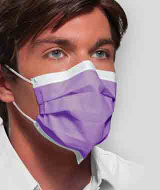 SPS Medical Supply Procedure Mask Isofluid™ Pleated Earloops One Size Fits Most Lavender NonSterile ASTM Level 1 Adult - Box of 50 - GCILV-BX