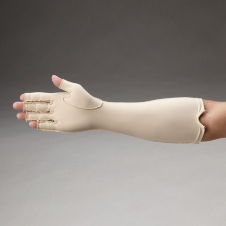 Patterson Medical Supply Compression Gloves Rolyan® Full Finger Large Forearm Length Left Hand Lycra® / Spandex - Each - 081569201-EA