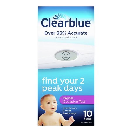 Procter & Gamble Reproductive Health Test Kit Clearblue® Home Test Device hCG Pregnancy Test Urine Sample 10 Tests CLIA Waived - Each - 63347260076-EA