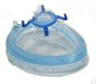 Cardinal Anesthesia Mask Cardinal Health™ Tail Valve Style Adult Size 5 Hook Ring - Case of 50 - AMMASK5-CS