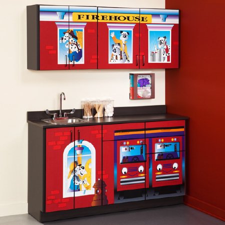 Clinton Industries Firehouse Cabinet Wall Mount / Floor Standing Laminate 3 Base Drawers - Each - 6130-BW-EA