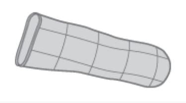 Ferris Manufacturing Silver Foam Dressing PolyMem® Silver 3-2/5 to 3-4/5 Inch Finger / Toe Sterile - Case of 30 - 1405-CS
