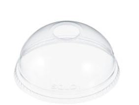 RJ Schinner Co Dome Lid Solo® Clear Plastic Lid - Case of 1000 - DLR626-CS