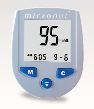 Cambridge Sensors USA Blood Glucose Meter Microdot® 10 Second Results Stores up to 500 Results No Coding Required - Each - 100-01-EA