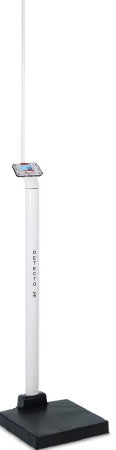 Detecto Scale Column Scale with Height Rod Detecto® Digital Display 660 lbs. / 300 kg Capacity Black / White AC Adapter / Battery Operated - Each - APEX-AC-EA