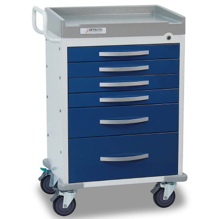 Detecto Scale Treatment Cart Detecto® Rescue Series Aluminum 22 X 28 X 42 Inch Blue - Each - RC333369BLU-EA
