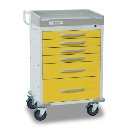 Detecto Scale Medical Cart Detecto® Rescue Series Aluminum 21.3 X 27.8 X 41.8 Inch Yellow Drawer 15.6 X 22.4 Inch Drawer - Each - RC333369YEL-EA