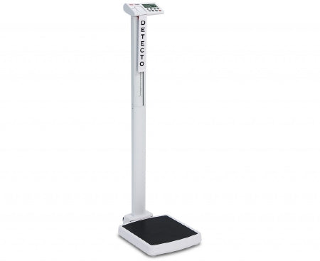 Detecto Scale Column Scale with Height Rod solo® Digital Display 550 lbs. Capacity Black / White Battery Operated - Each - SOLO-EA