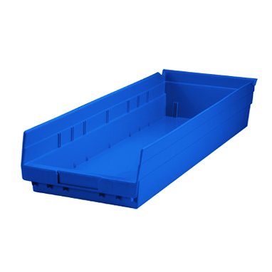 Health Care Logistics Shelf Bin Blue Plastic 4 X 8-3/8 X 23-5/8 Inch - Each - 1459B-EA