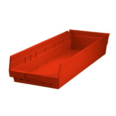 Health Care Logistics Shelf Bin Red Plastic 4 X 8-3/8 X 23-5/8 Inch - Each - 1459R-EA