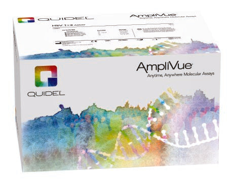 Quidel Sexual Health Test Kit AmpliVue® HSV 1+2 Molecular Diagnostic Herpes Simplex Virus Cutaneous and Mucocutaneous Lesion Sample 16 Tests CLIA Moderate Complexity - KT/1 - M210-KT