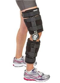 Alimed Knee Brace FREEDOM® comfort™ Post-Op One Size Fits Most Hook and Loop Strap Closure Up to 24 Inch Thigh Circumference / Up to 16-1/2 Inch Calf Circumference Left or Right Knee - Each - 2970007278-EA