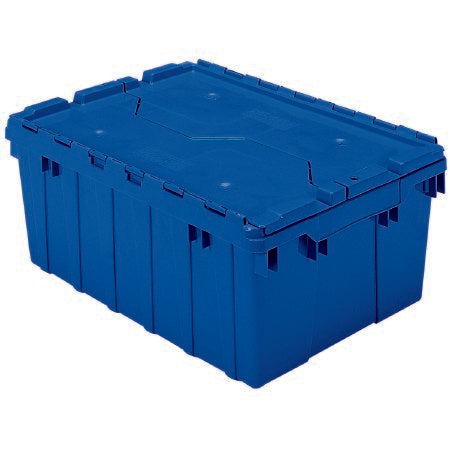 Akro-Mils Attached Lid Container Blue Industrial Grade Polymers 9 X 15-1/4 X 21-1/2 Inch - CT/6 - 39085BLUE-CT