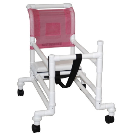 MJM International Walker Chair Adjustable Height Adapt A Walker PVC Frame 100 lbs. Weight Capacity 14 to 17 Inch Seat Height - Each - 414-3-TW-EA