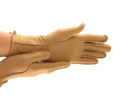 Alimed Compression Gloves Isotoner® Therapeutic Full Finger Large Over-the-Wrist Length Ambidextrous Nylon / Spandex - Pair - 2970019472-PR