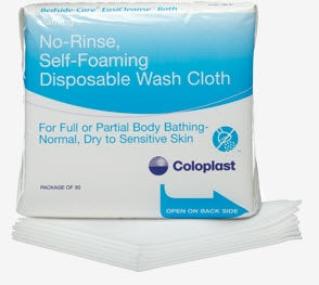 Coloplast Washcloth Bedside-Care® Gentle Touch White Disposable - Pack of 25 - 7057-PK