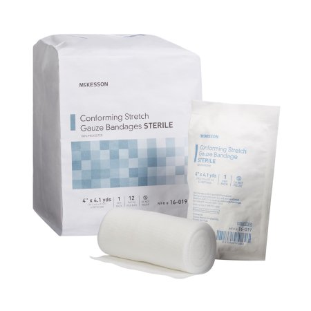 McKesson Conforming Bandage McKesson 4 Inch X 4-1/10 Yard 1 per Pack Sterile Roll Shape - Roll of 1 - 16-019-RL