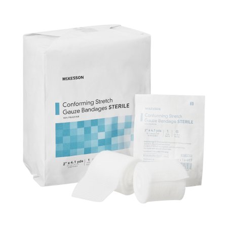 McKesson Conforming Bandage McKesson 2 Inch X 4-1/10 Yard 1 per Pack Sterile Roll Shape - Bag of 12 - 16-017-BG
