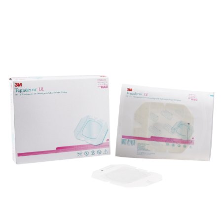 3M I.V. Dressing 3M™ Tegaderm™ Film 4-3/4 X 4-3/4 Inch Sterile - Case of 4 - 1668-CS
