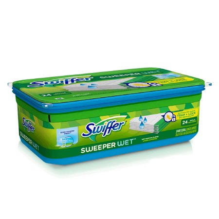 Lagasse Saturated Wet Mop Pad Swiffer® Sweeper Wet™ Bound Edge White Cloth Disposable - Case of 12 - PGC95531CT-CS