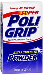 Glaxo Consumer Products Denture Adhesive Super Poligrip® Powder 1.6 oz. - Each - 31015807801-EA