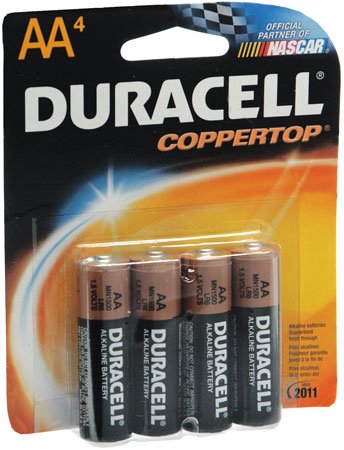 Procter & Gamble Alkaline Battery Duracell® Coppertop® AA Cell 1.5V Disposable 4 Pack - Pack of 4 - 04133341501-PK