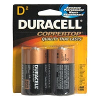 Procter & Gamble Alkaline Battery Duracell® Coppertop® D Cell 1.5V Disposable 2 Pack - Pack of 2 - 04133321301-PK