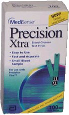 Abbott Blood Glucose Test Strips Precision Xtra® 100 Strips per Pack - Box of 100 - 9987865-BX