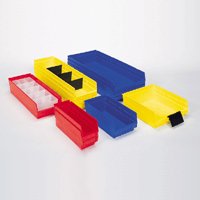Akro-Mils Shelf Bin Blue Industrial Grade Polymers 4 X 11-1/8 X 23-5/8 Inch - Each - 30174BLUE-EA