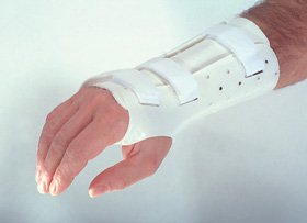 Alimed Wrist / Hand Splint PlastiCast Polyethylene / Foam / Stockinette Left Hand White Large - Each - 2970001916-EA