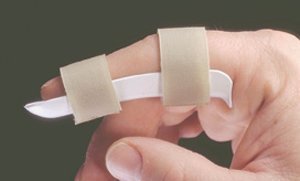 Alimed Finger Cot Splint Alimed® Adult Medium Strap Closure Finger Beige / White - Each - 2970002122-EA