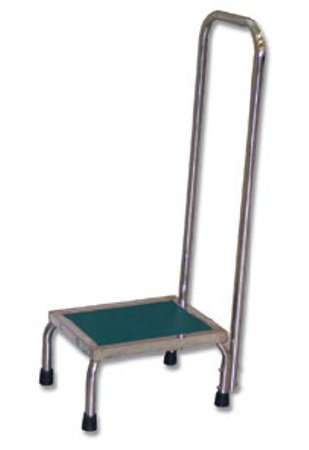 Alimed Step Stool with Handrail MRI 1 Step Stainless Steel Frame 8-1/2 Inch Step Height - Each - 2970011972-EA
