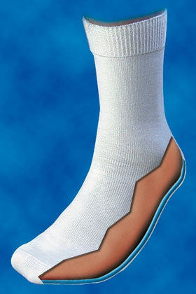 Alimed Arthritic / Diabetic Gel Socks Silipos® Calf High Large White Closed Toe - Pair - 2970004230-PR