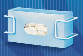 Alimed Glove Box Holder Horizontal or Vertical Mounted 1-Box Horizontal / 2-Box Vertical Capacity White 4 X 4-1/4 X 10-3/4 Inch Coated Wire - Each - 922657-EA